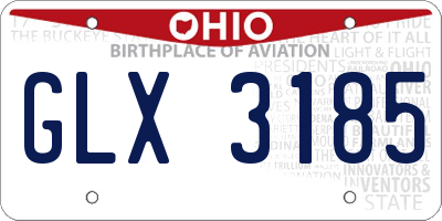 OH license plate GLX3185