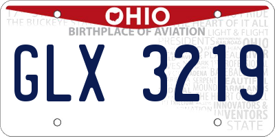 OH license plate GLX3219