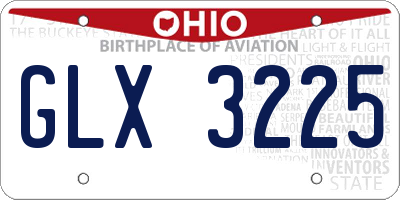 OH license plate GLX3225