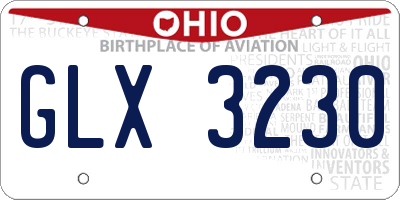 OH license plate GLX3230