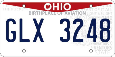 OH license plate GLX3248