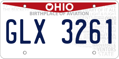 OH license plate GLX3261
