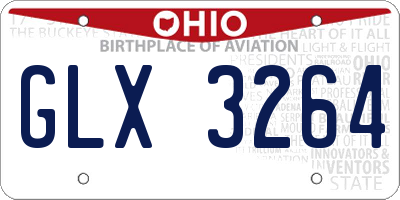 OH license plate GLX3264