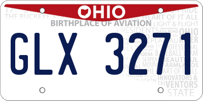OH license plate GLX3271