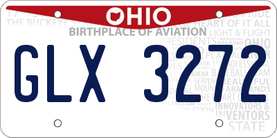 OH license plate GLX3272