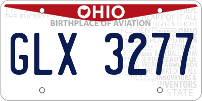 OH license plate GLX3277