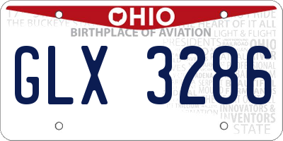 OH license plate GLX3286