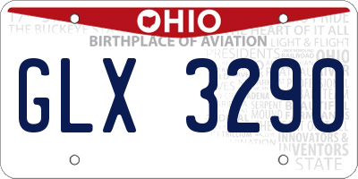 OH license plate GLX3290