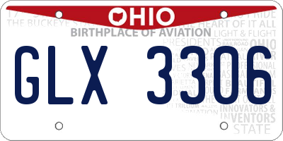 OH license plate GLX3306