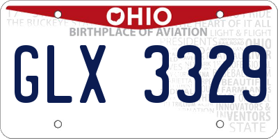 OH license plate GLX3329
