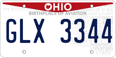 OH license plate GLX3344