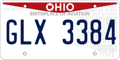 OH license plate GLX3384