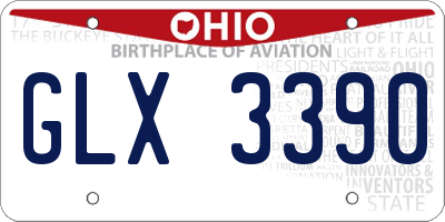 OH license plate GLX3390