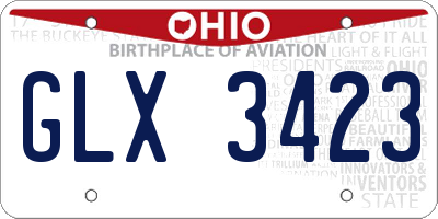 OH license plate GLX3423