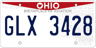 OH license plate GLX3428