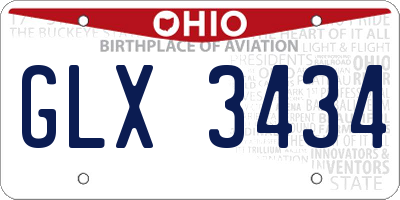 OH license plate GLX3434