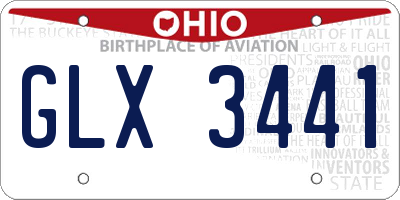 OH license plate GLX3441