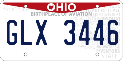 OH license plate GLX3446