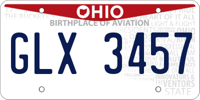 OH license plate GLX3457