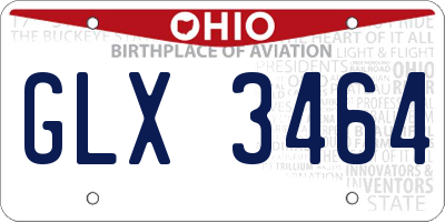 OH license plate GLX3464