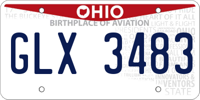 OH license plate GLX3483
