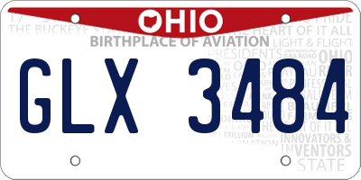 OH license plate GLX3484