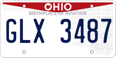 OH license plate GLX3487