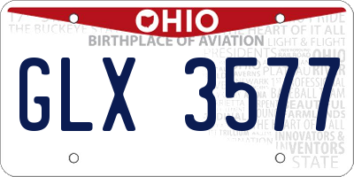 OH license plate GLX3577