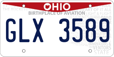 OH license plate GLX3589
