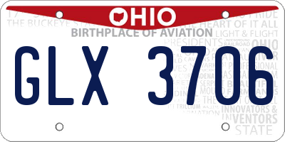 OH license plate GLX3706
