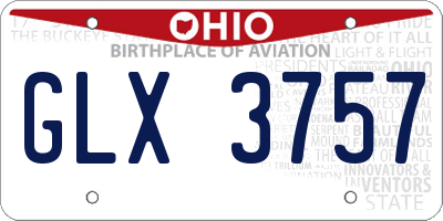 OH license plate GLX3757