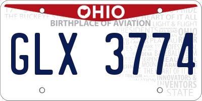 OH license plate GLX3774