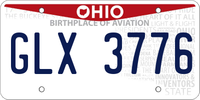 OH license plate GLX3776
