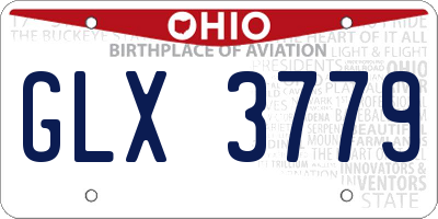 OH license plate GLX3779