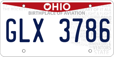 OH license plate GLX3786