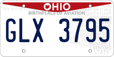 OH license plate GLX3795