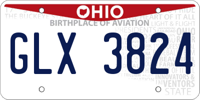 OH license plate GLX3824