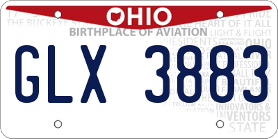 OH license plate GLX3883