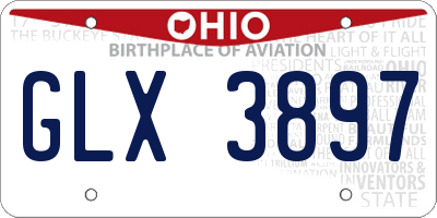 OH license plate GLX3897