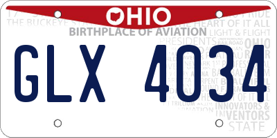 OH license plate GLX4034