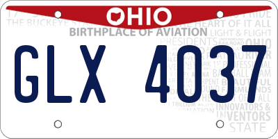 OH license plate GLX4037