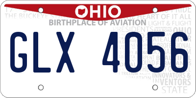 OH license plate GLX4056