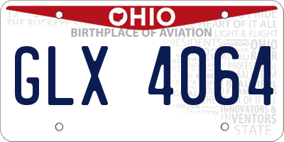 OH license plate GLX4064