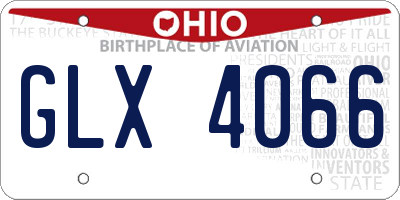 OH license plate GLX4066