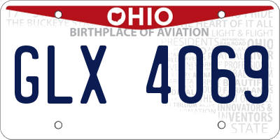 OH license plate GLX4069