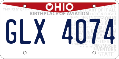 OH license plate GLX4074
