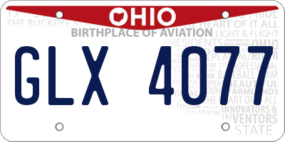 OH license plate GLX4077