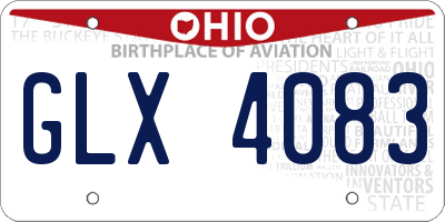 OH license plate GLX4083