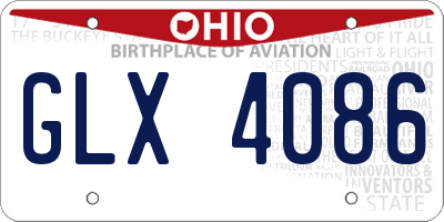 OH license plate GLX4086