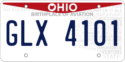 OH license plate GLX4101